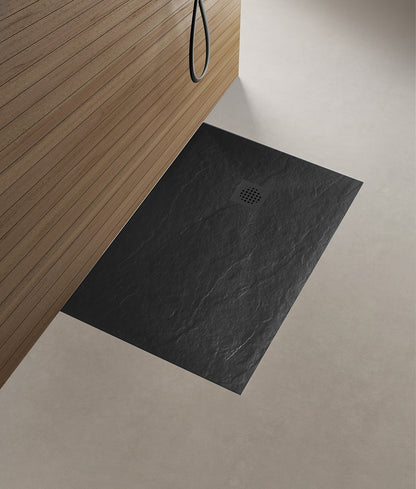 Stonea douchebak antislip composiet 900x1600x30 mm inkortbaar mat zwart - WDtegels