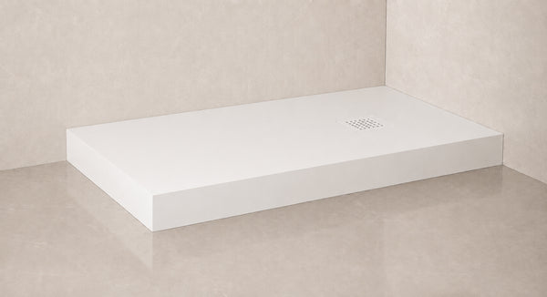 Panel frontal Stonea con juego de patas | 90-80x100-70cm | Recortable | Blanco mate