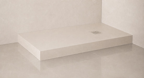 Stonea voorzetpaneel met potenset | 90-80x100-70cm | Inkortbaar | Beige