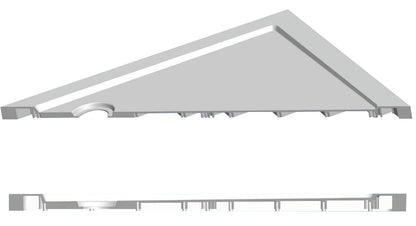 luxe douchebak SMC vierkant 900x900x40 wit - WDtegels