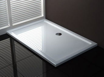 Wiesbaden luxe douchebak SMC rechthoek 120x80x4 wit