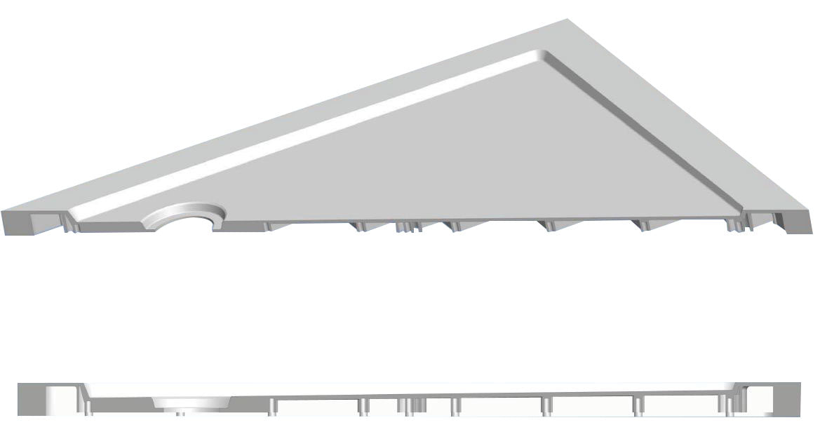 luxe douchebak SMC rechthoek 120x90x4 cm wit - WDtegels