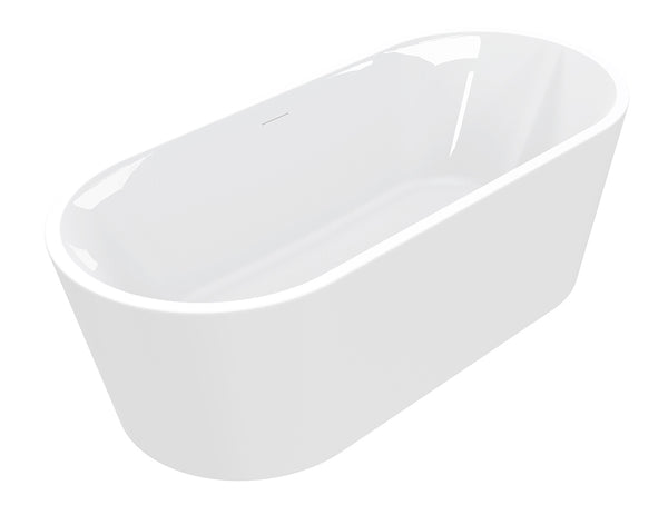 Wiesbaden Libero freestanding acrylic bath 178 x 80 cm + waste white