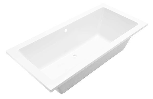 Wiesbaden Santino SQ inbouw ligbad | 180x80x49cm | Wit DUO