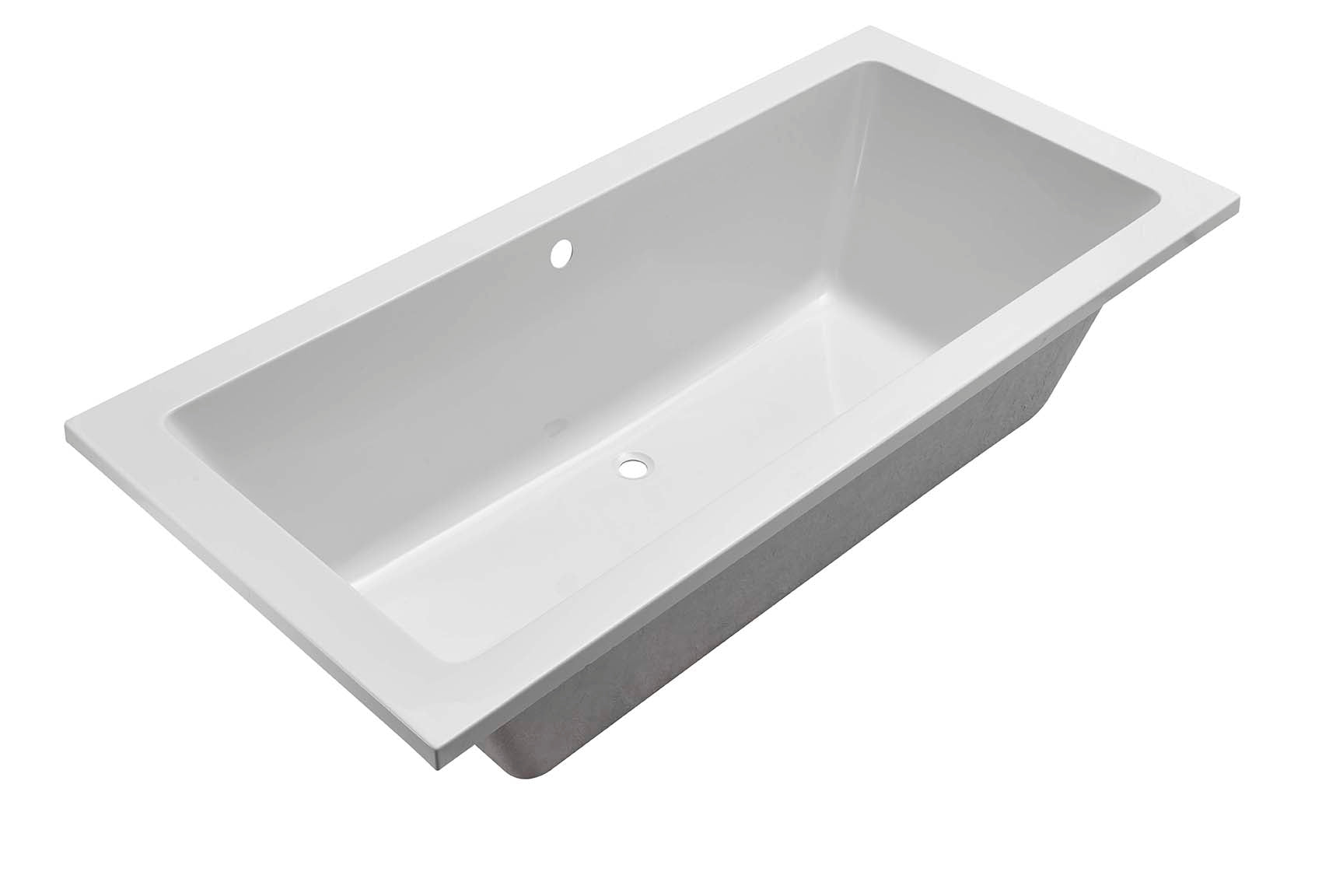 Wiesbaden Santino SQ inbouw ligbad 190x90x49 cm wit DUO - WDtegels