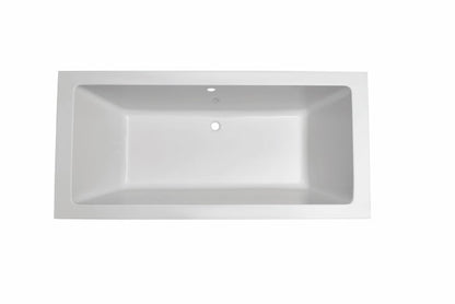 Wiesbaden Santino SQ inbouw ligbad 190x90x49 cm wit DUO - WDtegels