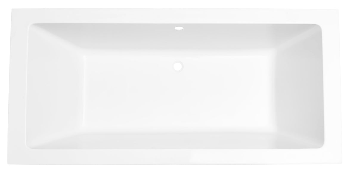 Santino SQ inbouw duo ligbad 190x90x49 cm acryl glans wit - WDtegels