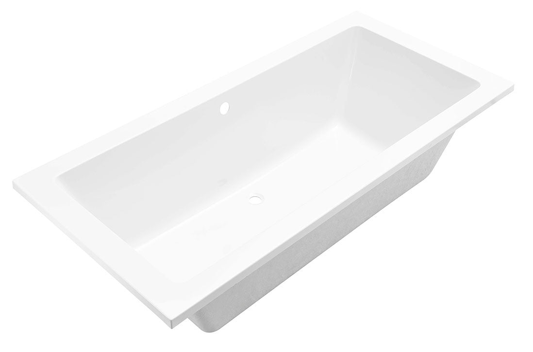 Santino SQ inbouw duo ligbad 190x90x49 cm acryl glans wit - WDtegels