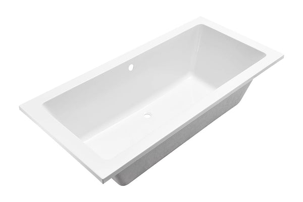 Santino SQ inbouw duo ligbad | 180x80x49cm| Mat wit