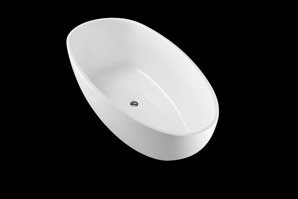 Ellips vrijstaand ligbad acryl 180 x 90 x 60 cm wit 8719323030022