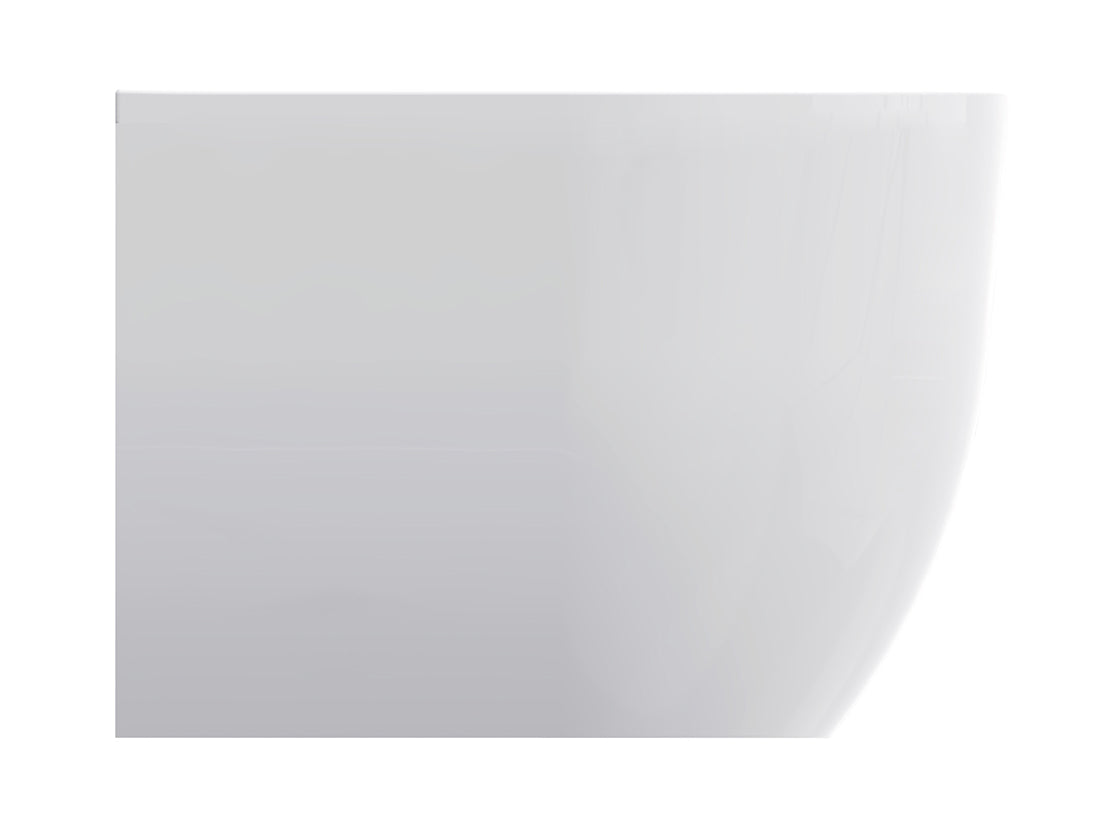 Liora half vrijstaand ligbad 180 x 80 cm acryl mat wit met waste mat wit - WDtegels