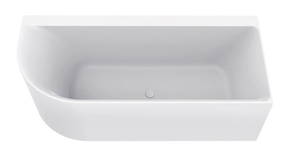 Wiesbaden Corner right acrylic corner bath 180x80 white