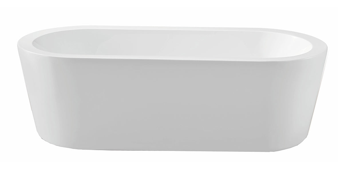 Bianco vrijstaand ligbad 178 x 80 cm acryl glans wit met waste glans wit - WDtegels