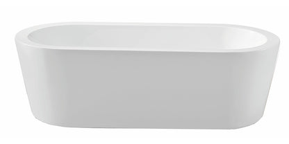 Bianco vrijstaand ligbad 178 x 80 cm acryl glans wit met waste glans wit - WDtegels