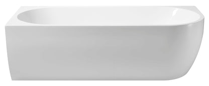 Corner half-vrijstaand ligbad acryl 180 x 80 x 58 cm wit links