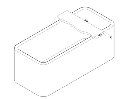 Oak badplanchet robuust 80 x 20 x 5 cm 8719956084850