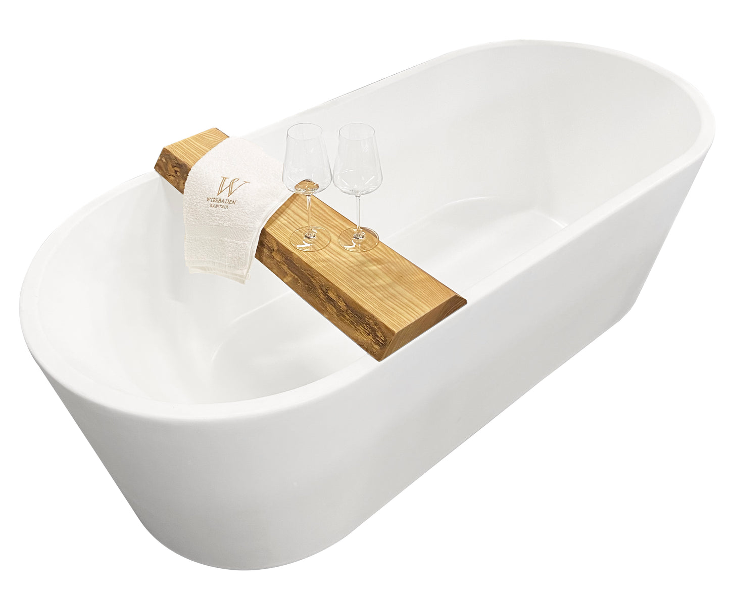 Wiesbaden OAK bath shelf robust 80x20x5