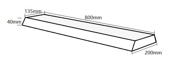 Wiesbaden OAK bath shelf robust 80x20x5