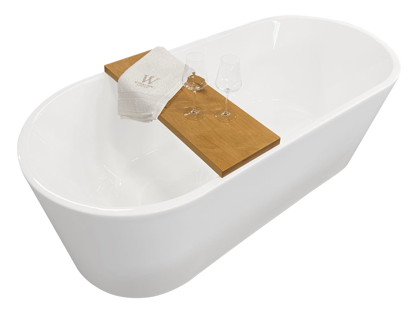 Wiesbaden OAK bath shelf, straight, 80x20x3