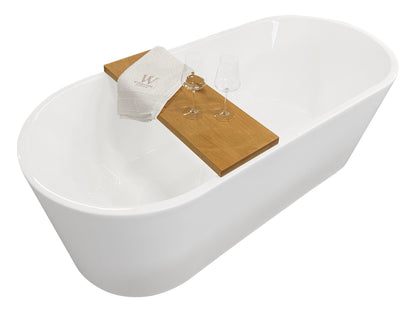 Wiesbaden OAK bath shelf, straight, 80x20x3