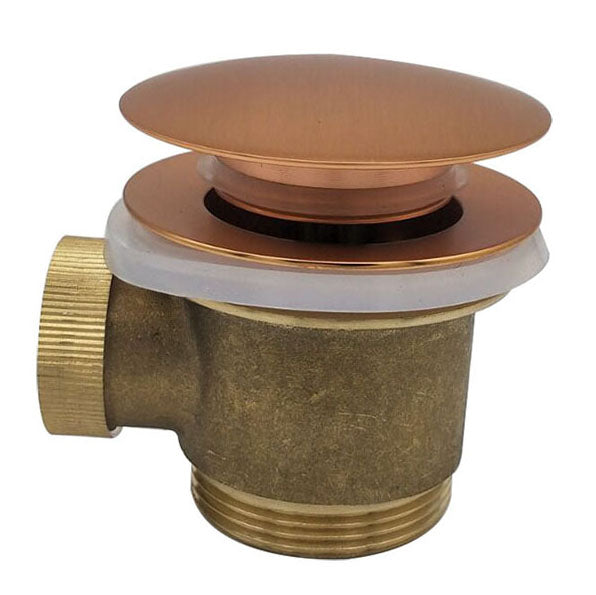 Caral clickwaste afvoerplug vrijstaand bad 1 1/2" geborsteld koper - WDtegels