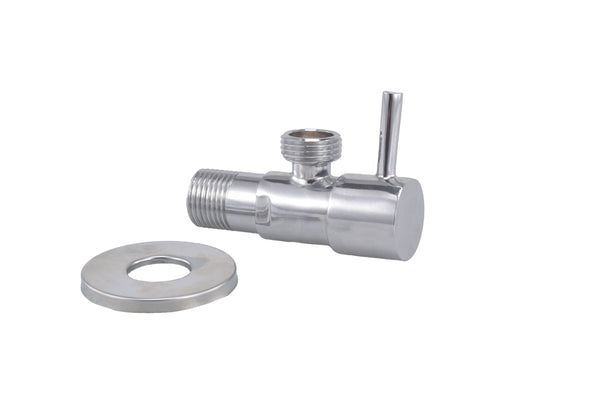 Válvula de cierre de ángulo mínimo 1/2"x1/2" cromada