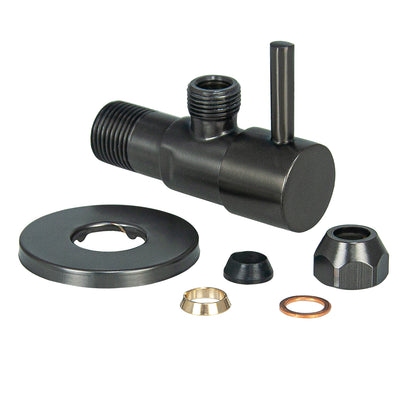 Minimal hoekstopkraan 1/2" x 3/8" of knel 10 mm gunmetal PVD - WDtegels