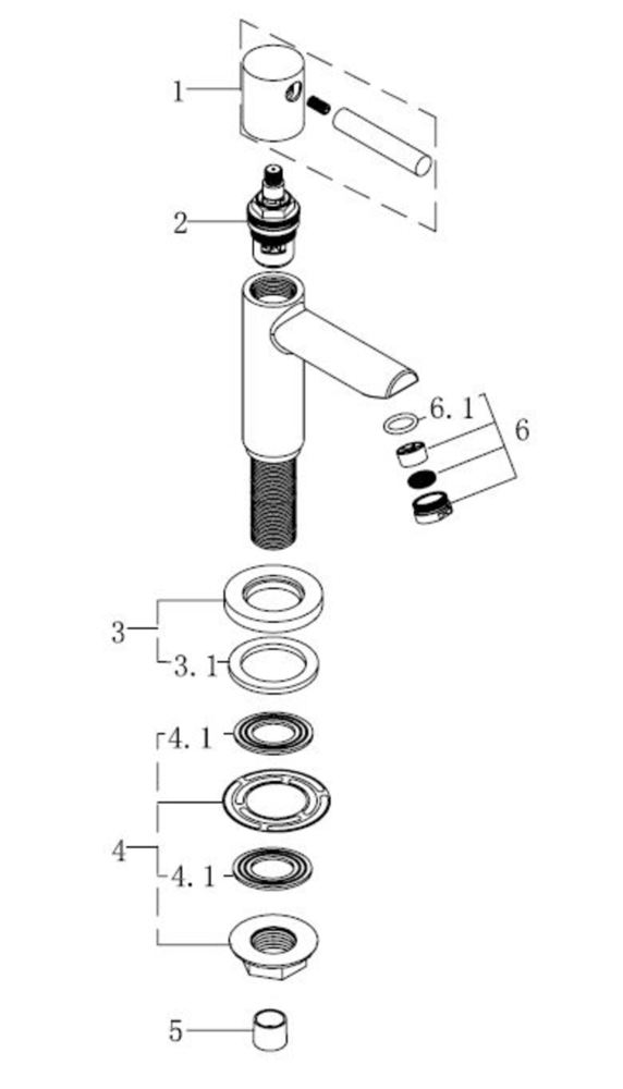 Wiesbaden Amador toiletkraan 1/2'' chroom - WDtegels