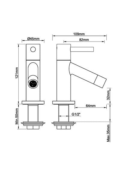 Benga fountain tap Kiwa 1/2'' chrome