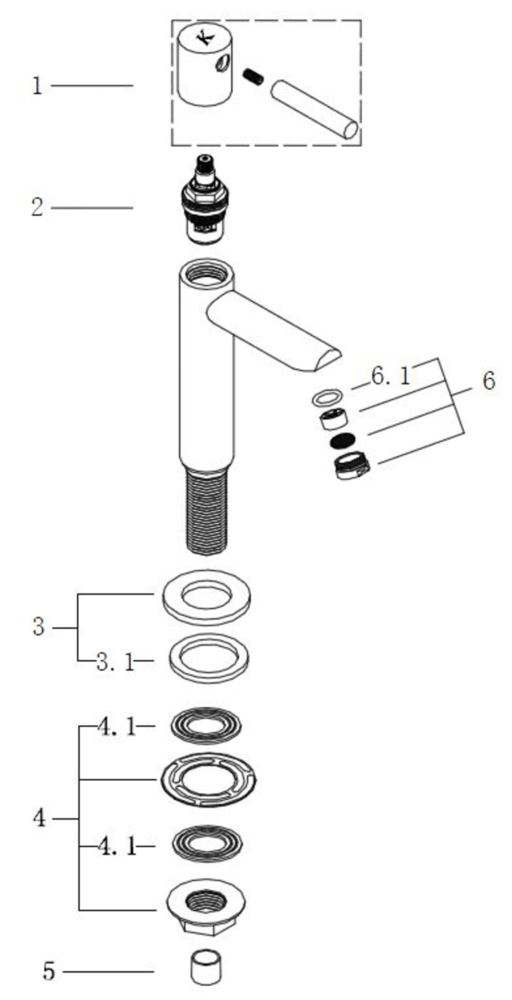 Wiesbaden Amador XL toiletkraan hoog 1/2''chroom - WDtegels