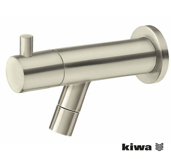 Amador wall-mounted faucet Kiwa 1/2'' | Brushed steel PVD