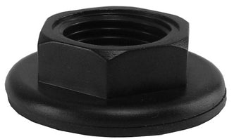 Bevestigingsmoer met pakkingsring 1/2" zwart