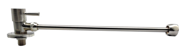 Brushed steel basin tap connection set in blister pack