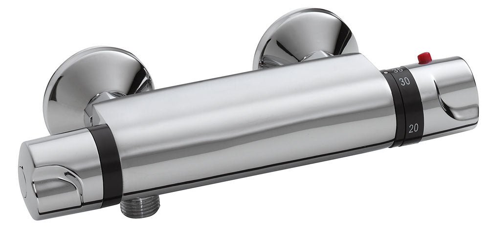 Universele thermostatische douchemengkraan 12cm chroom - WDtegels