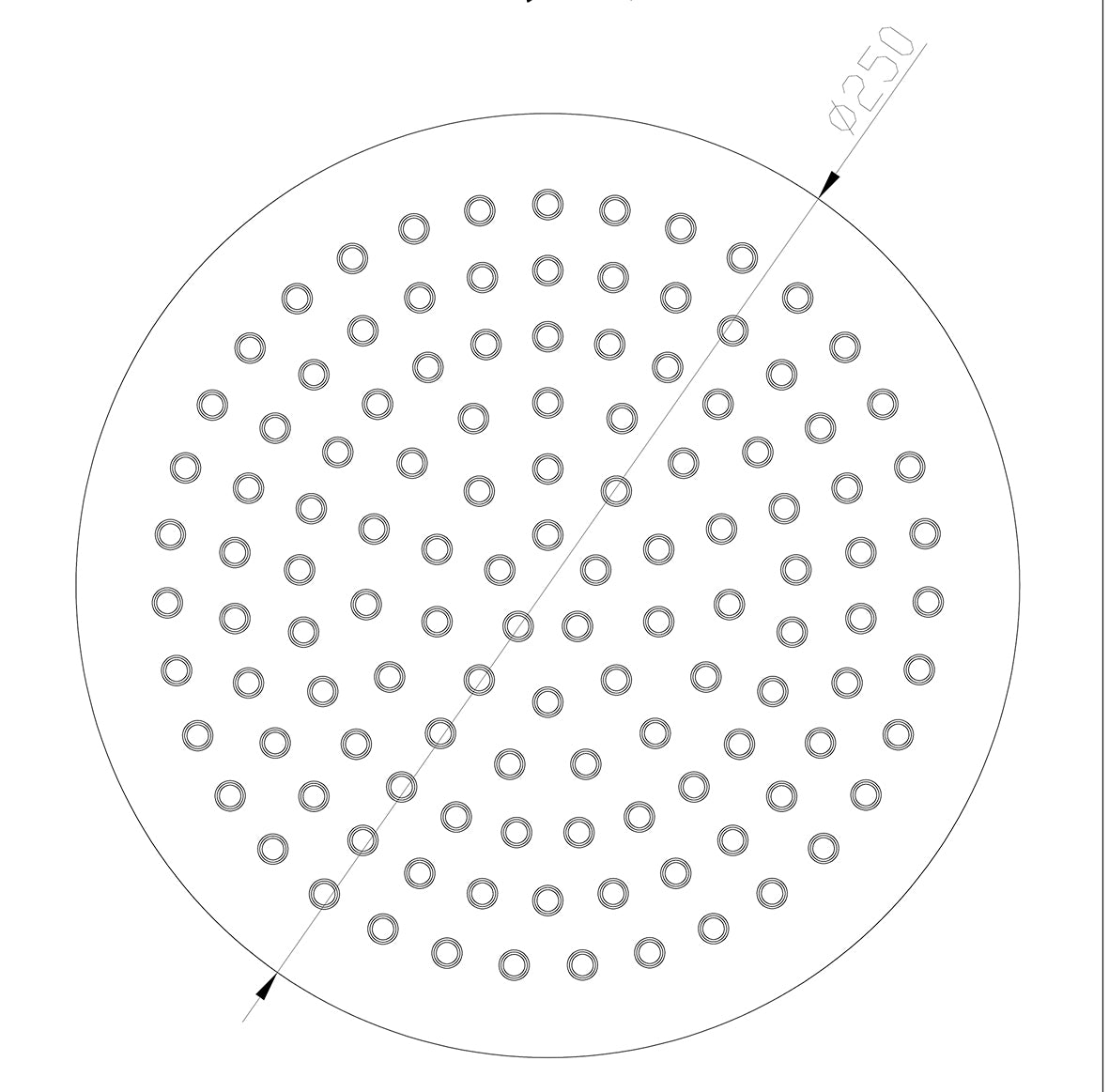 Tivaro hoofddouche rond | 25cm | Mat zwart - WDtegels