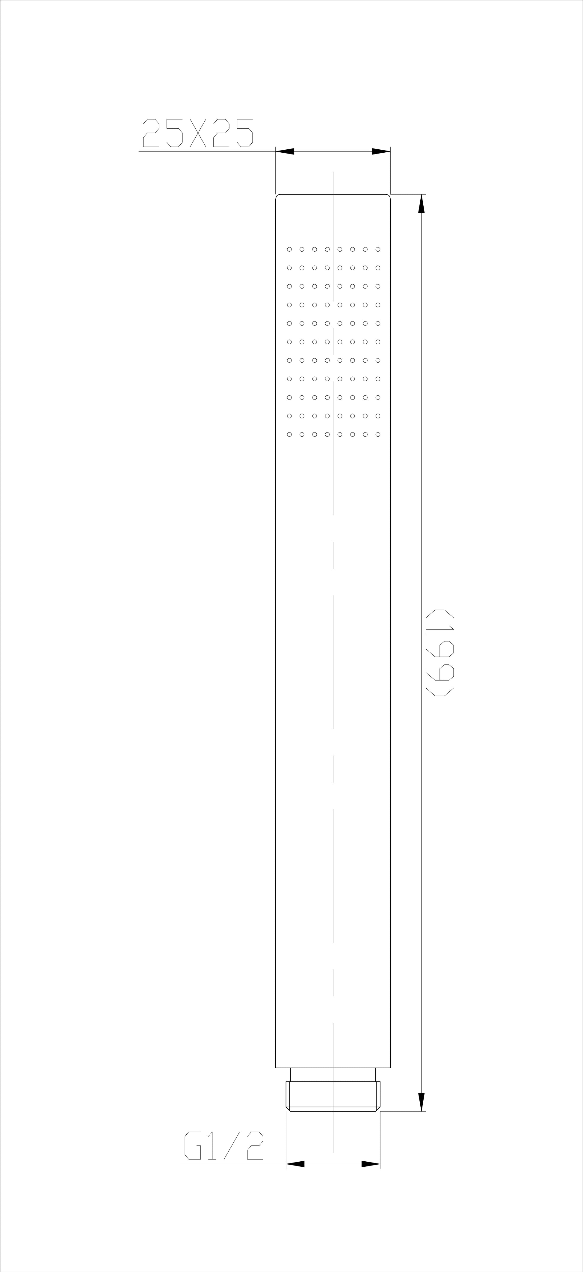 Rombo staafhanddouche RVS 8718858071586