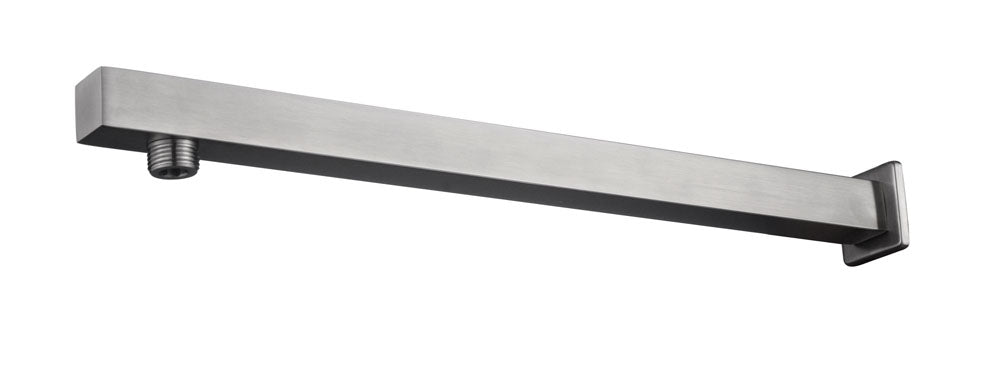 304 douchearm met muurbevestiging vierkant 40 cm geborsteld RVS - WDtegels