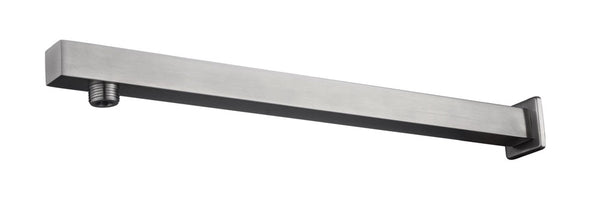 304 shower arm with wall mount, square, 40 cm, brushed stainless steel