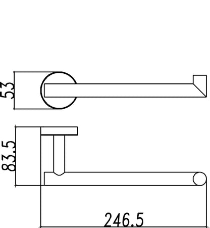 Wiesbaden 304-handdoekbeugel compact RVS - WDtegels