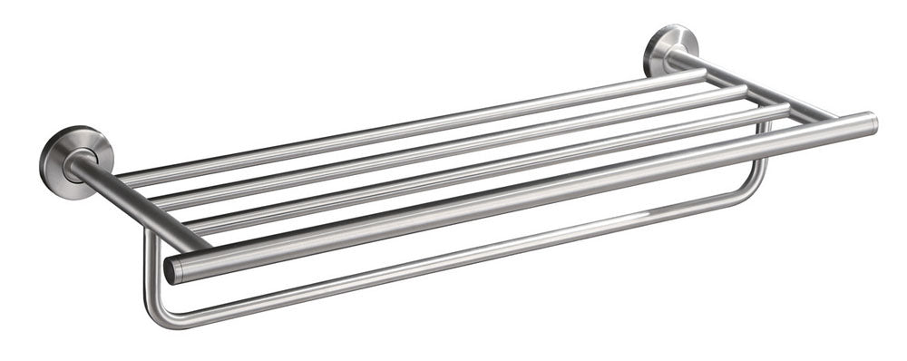 Wiesbaden 304-handdoekrek lig/hang rond 60cm RVS - WDtegels