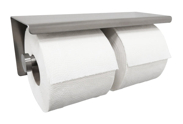 Wiesbaden Brush dubbele toiletrolhouder | RVS