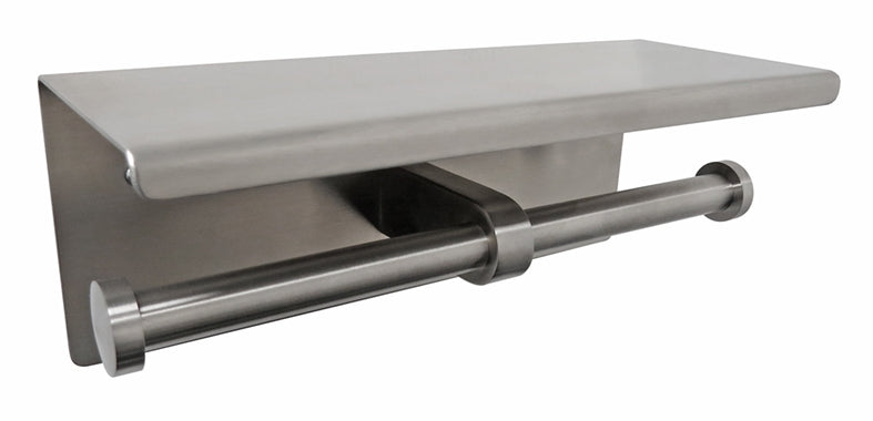 Wiesbaden Brush dubbele toiletrolhouder RVS - WDtegels