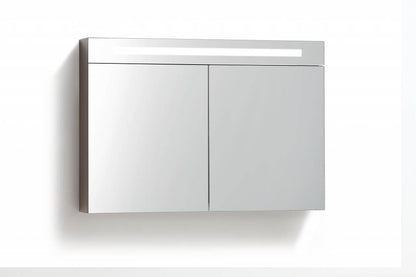 Spiegelkast 100 met LED verlichting Grey Oak - WDtegels