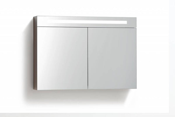 Spiegelkast 120 met LED verlichting Grey Oak