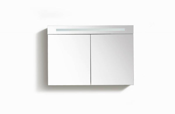 Spiegelkast 100 met LED verlichting Antraciet