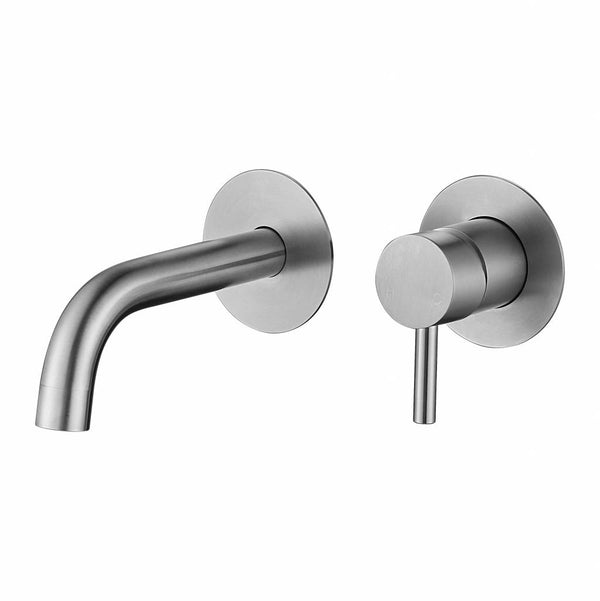 Grifo mezclador para lavabo empotrado de acero inoxidable