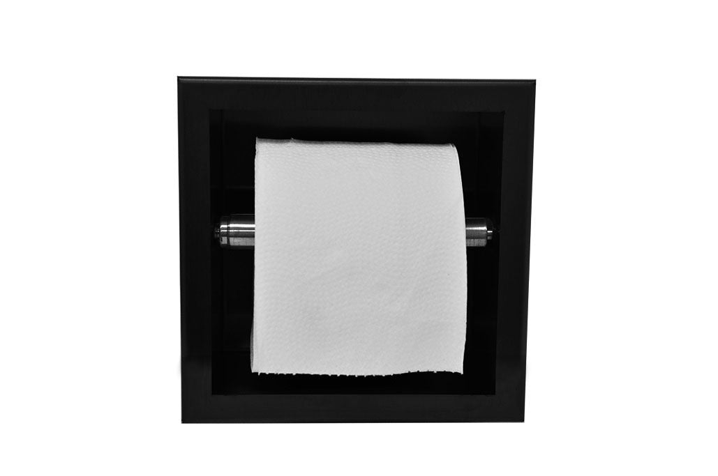 Wiesbaden inbouw-toiletrolhouder mat-zwart - WDtegels