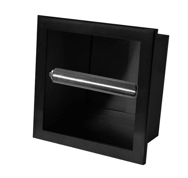 Wiesbaden inbouw-toiletrolhouder mat-zwart