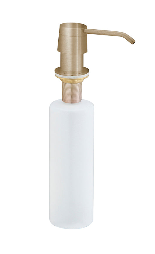 Dispensador de jabón empotrado con botella de plástico de 250ml | Latón cepillado PVD