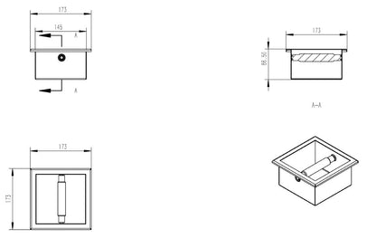 Wiesbaden inbouw-toiletrolhouder mat-zwart - WDtegels